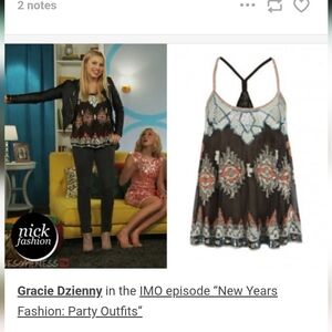 All Saints Tank Size 12 Aztec Club Going Out Festival Sequin As Seen On TV